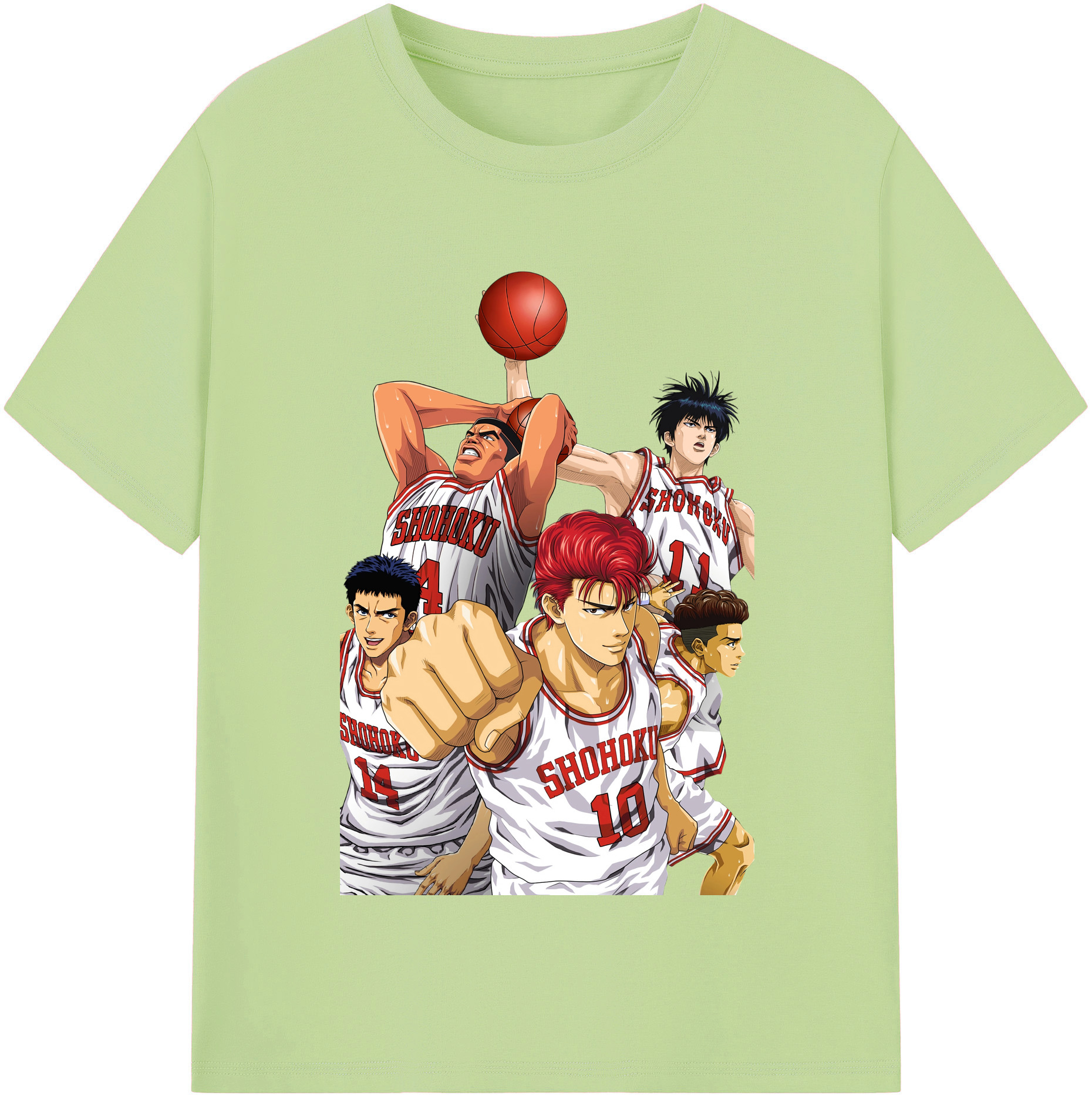 SLAM DUNK／スラムダンク 綿100％半袖Tシャツ（フロントプリント）